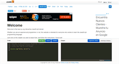 Desktop Screenshot of learn-js.org